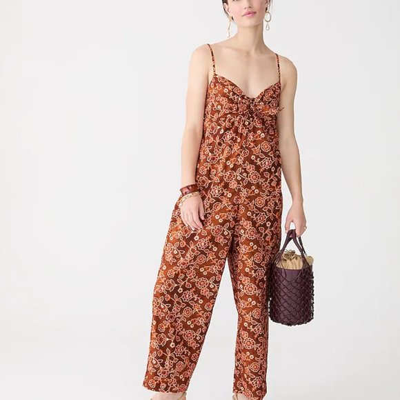 J. Crew Pants - Tie-front jumpsuit in vintage vines